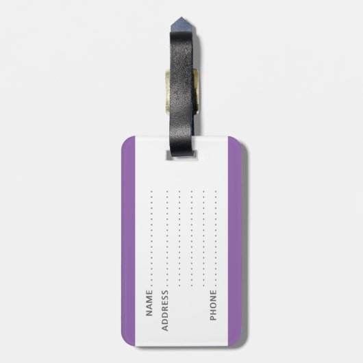 Grappig bagagelabel met "Mijn stuf" erop geschreve (Achterkant verticaal)