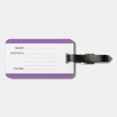 Grappig bagagelabel met "Mijn stuf" erop geschreve (Achterkant horizontaal)