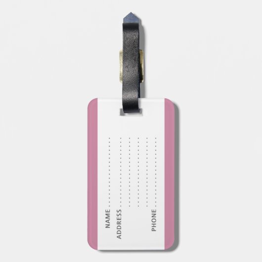 Grappig bagagelabel met "Mijn stuf" erop geschreve (Achterkant verticaal)