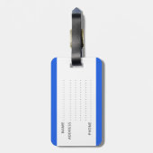 Grappig bagagelabel met "Mijn stuf" erop geschreve (Achterkant verticaal)