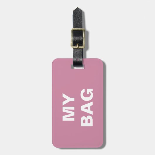 Grappig bagagelabel met "Mijn tas" erop geschreven (Voorkant verticaal)