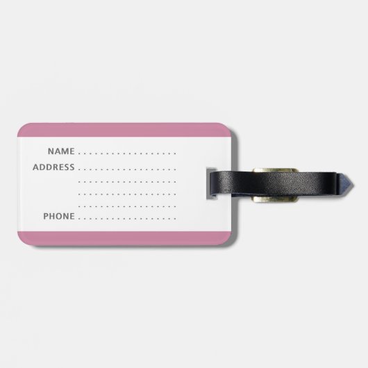 Grappig bagagelabel met "Mijn tas" erop geschreven (Achterkant horizontaal)