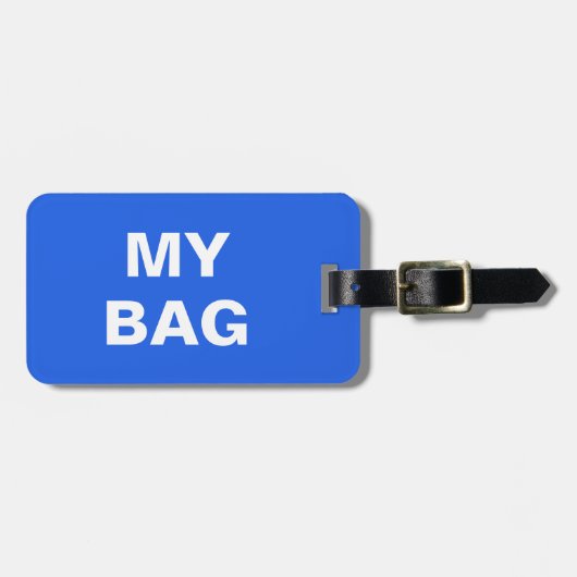Grappig bagagelabel met "Mijn tas" erop geschreven (Voorkant horizontaal)