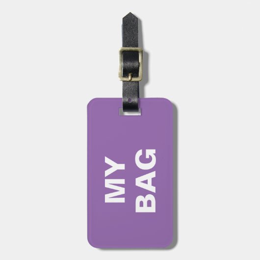 Grappig bagagelabel met "Mijn tas" erop geschreven (Voorkant verticaal)