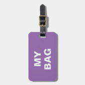 Grappig bagagelabel met "Mijn tas" erop geschreven (Voorkant verticaal)