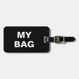 Grappig bagagelabel met "Mijn tas" erop geschreven