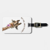 Grappig Bagagelabel speelse Giraffe - aangepaste t (Voorkant horizontaal)