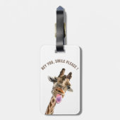 Grappig Bagagelabel speelse Giraffe - aangepaste t (Achterkant verticaal)