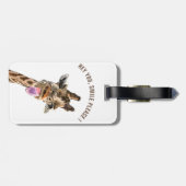 Grappig Bagagelabel speelse Giraffe - aangepaste t (Achterkant horizontaal)