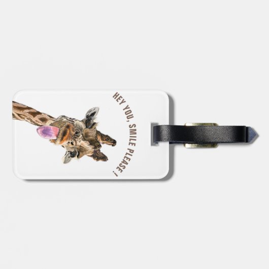 Grappig Bagagelabel speelse Giraffe - aangepaste t (Achterkant horizontaal)