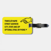 Grappig bagagelabel - VERLOREN TAS (Achterkant horizontaal)