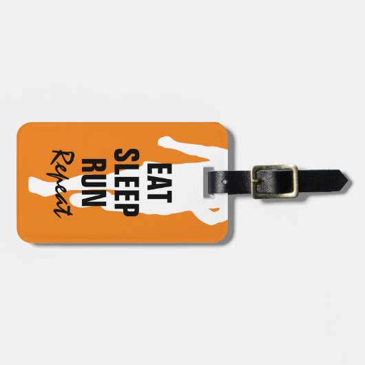 Grappig bagagelabel voor marathonloper (Voorkant horizontaal)