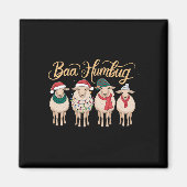 Grappig Bah Humbug Kerst Grappig Schaap Kerst B Magneet (Voorkant)