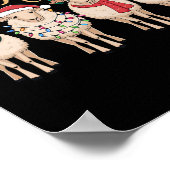 Grappig Bah Humbug Kerst Grappig Schaap Kerst B Poster (Hoek)