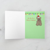 Grappig Bah Humbug Kreukkreukel Hond Vrolijk Kerst Feestdagen Kaart (Binnen)