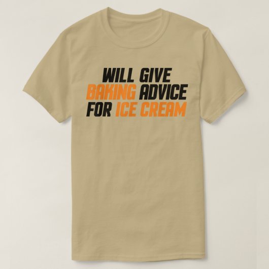 Grappig, Baker, Chef zal advies geven voor ijsvorm T-shirt (Design voorkant)