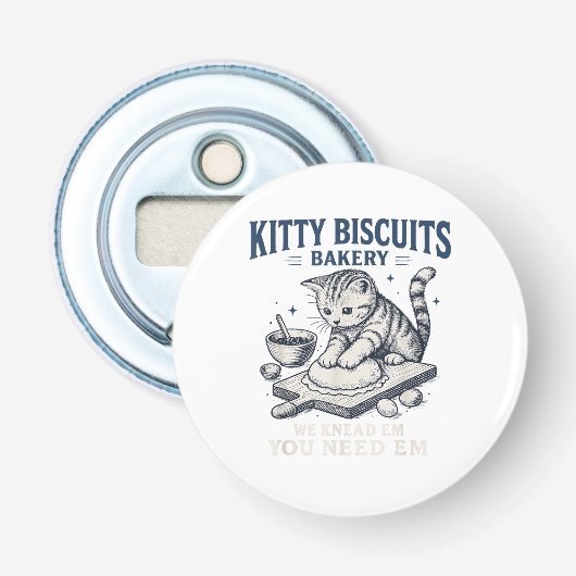 Grappig Bakken  Button Flesopener (Voorkant)