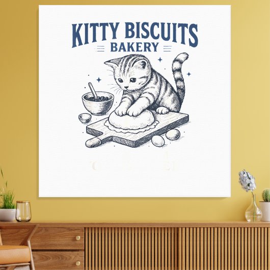 Grappig Bakken Canvas Afdruk (Insitu (Woonkamer))