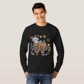 Grappig bakken luiaard bakker cupcake actief t-shirt (Voorkant volledig)