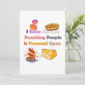 Grappig bakken Shirt: ik bak omdat ik mensen stoot Kaart (Staand voorkant)