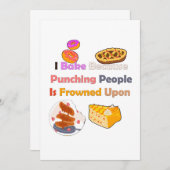 Grappig bakken Shirt: ik bak omdat ik mensen stoot Kaart (Voorkant / Achterkant)