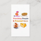 Grappig bakken Shirt: ik bak omdat ik mensen stoot Visitekaartje (Voorkant)