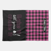 Grappig bakken tot je het roze geplakt hebt theedoek (Horizontaal)