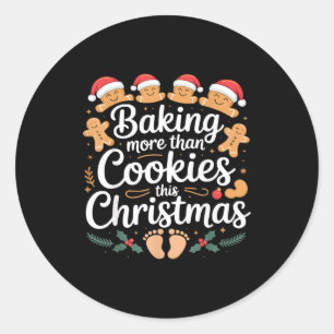 Grappig bakken van meer dan koekjes met Kerstmis Z Ronde Sticker
