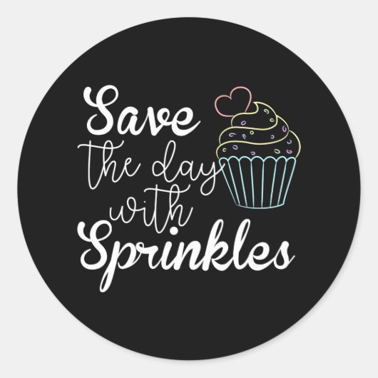 Grappig bakken voor zelfgemaakte cupcake banketbak ronde sticker (Voorkant)