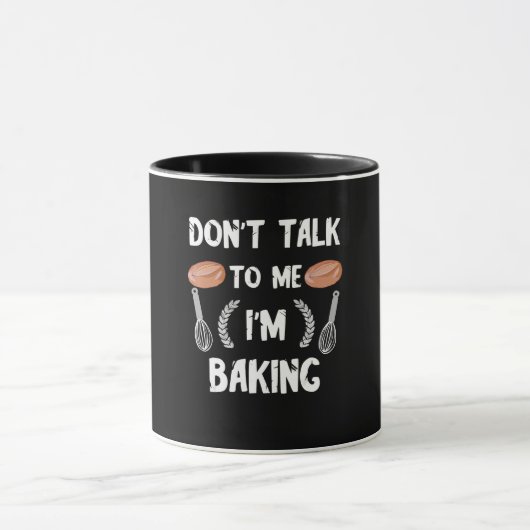 Grappig bakkersgeschenk | Praat niet met me in het Mok (Midden)