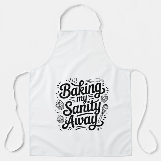 Grappig Bakmoeder Schort – Mijn Sanity Weg Bakken (Voorkant)