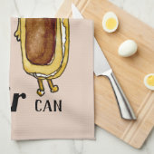 Grappig bakspreuk theedoek (Quarter Fold)