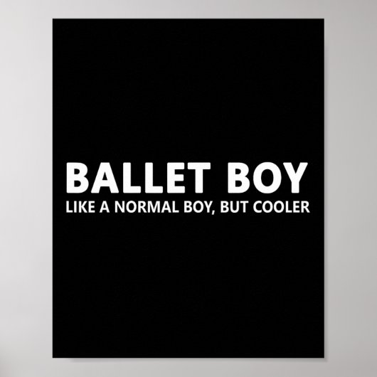Grappig Ballet Jongen Muziek Ballet Jongen Poster (Voorkant)