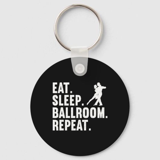 Grappig Ballroom Ontwerp Voor Mannen Vrouwen Dans Sleutelhanger (Voorkant)