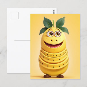 Grappig banaan karakter briefkaart