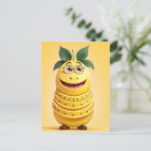 Grappig banaan karakter briefkaart (Staand voorkant)