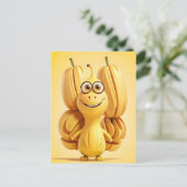 Grappig banaan karakter briefkaart (Staand voorkant)