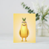 Grappig banaan karakter briefkaart (Staand voorkant)