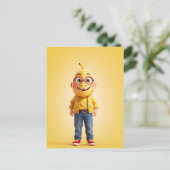 Grappig banaan karakter briefkaart (Staand voorkant)