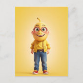 Grappig banaan karakter briefkaart (Voorkant)