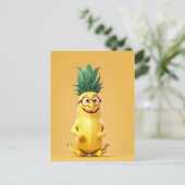Grappig banaan karakter briefkaart (Staand voorkant)