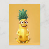 Grappig banaan karakter briefkaart (Voorkant)