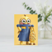 Grappig banaan karakter briefkaart (Staand voorkant)
