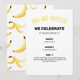 Grappig Banaan Pun Party patroon kleurrijk - bewer Kaart