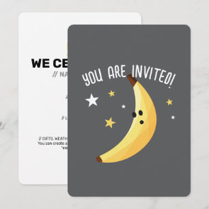 Grappig Banaan Puns Feest patroon gunsten - bewerk Kaart