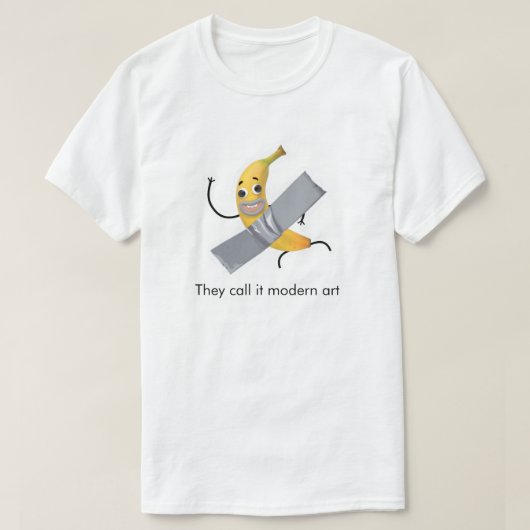Grappig Banaan Schil Cartoon meme T-Shirt (Design voorkant)