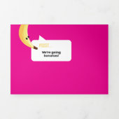 Grappig Banaan Woordgrap Partij patroon kleurrijk  Drieluik Uitnodiging (Cover)