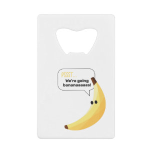 Grappig Banaan Woordspeling Feest patroon kleurrij Creditkaart Flessenopener