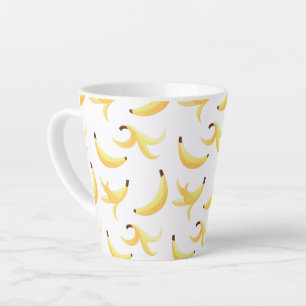 Grappig Banaan Woordspeling Feest patroon kleurrij Latte Mok