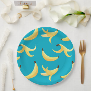 Grappig Banaan Woordspeling Feest patroon kleurrij Papieren Bordje